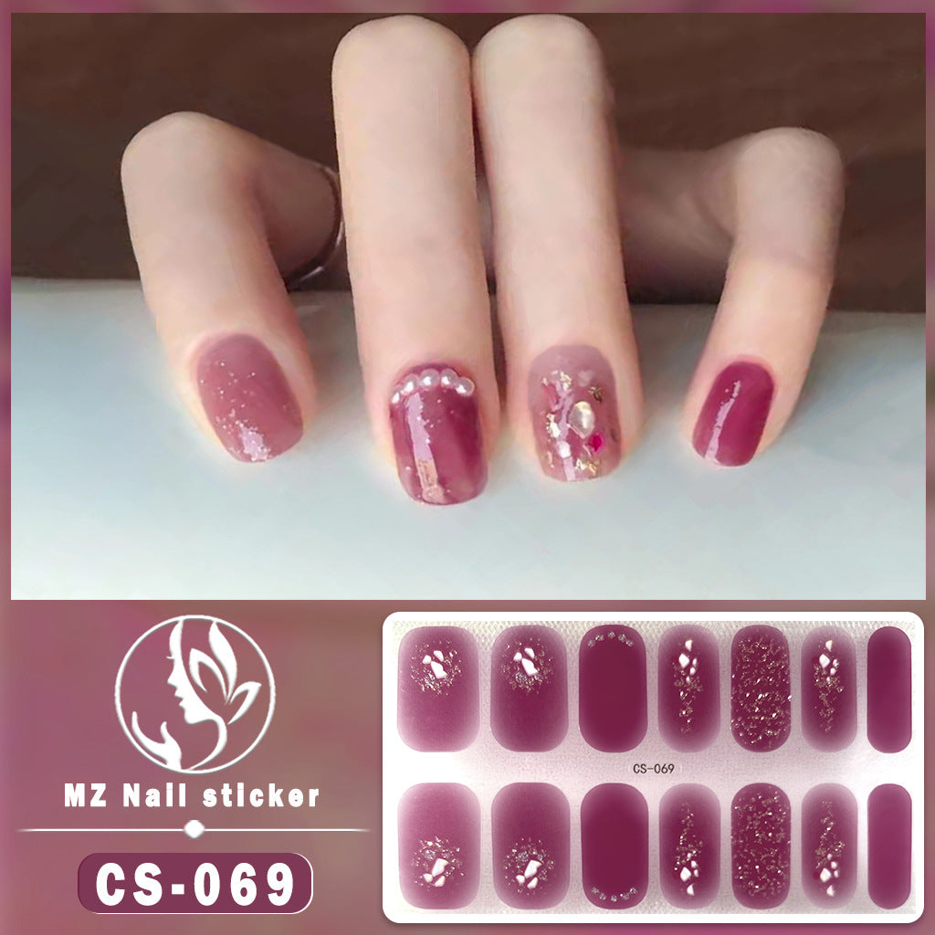 Applique Full Paste Blooming Contrast Color Nail Stickers