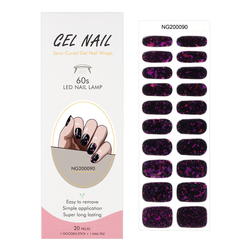 Gel Finger Therapy Light Uv Half Nail Stickers