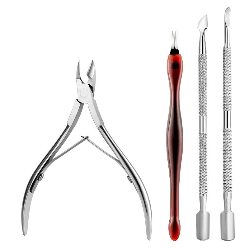 Ensemble d'outils pour ongles, limes, coupe-cuticules et peaux mortes en acier inoxydable