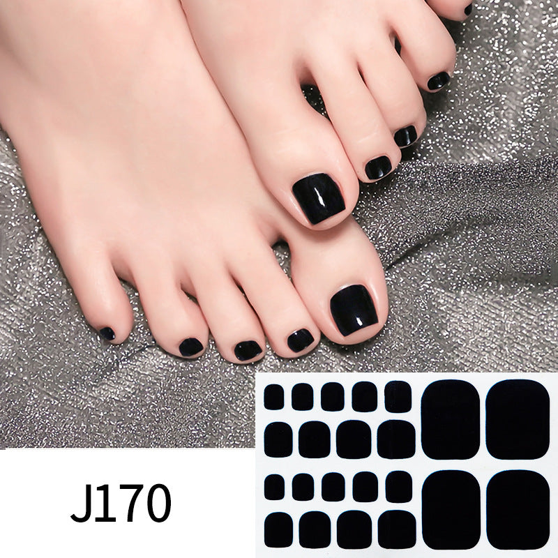 Foot Full Monochrome Toe Solid Color Nail Stickers