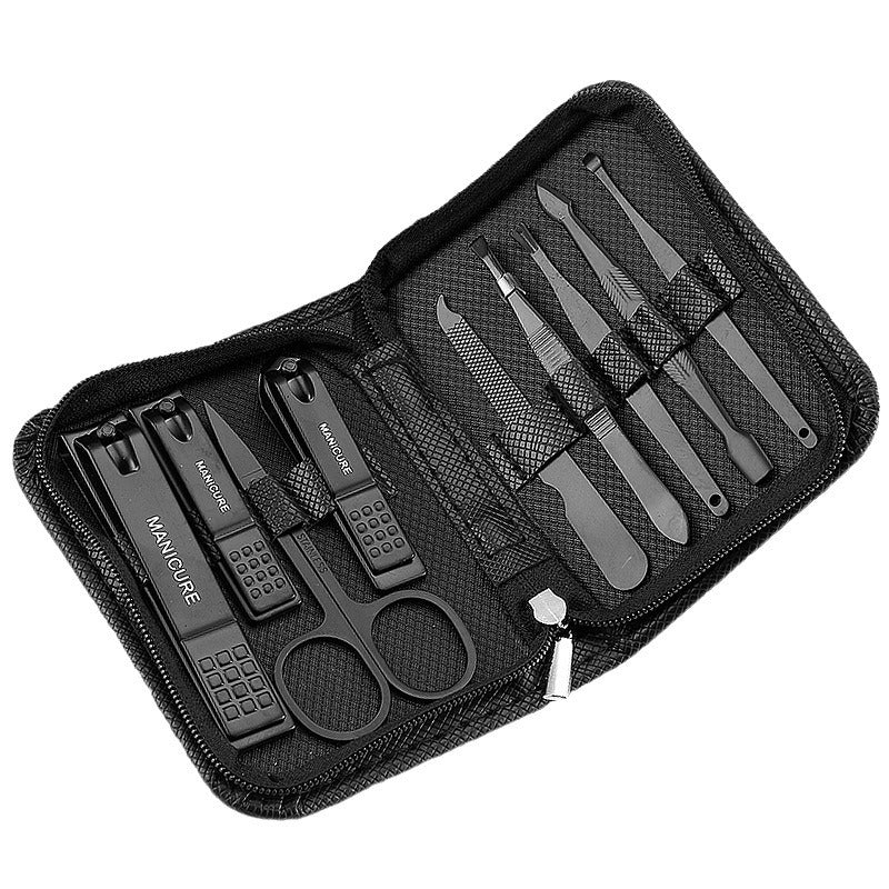 Sac Ciseaux Costume Pièce Noir Coupe-ongles Ensemble d'outils à ongles