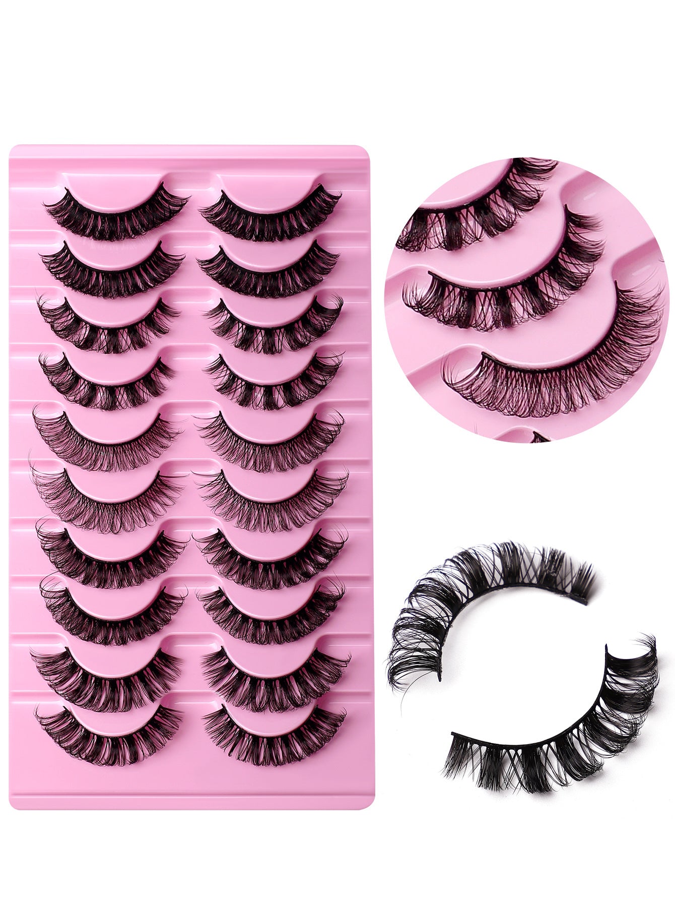 Curly Russian Eyelashes Fluffy Thick Three-dimensional False Lashes