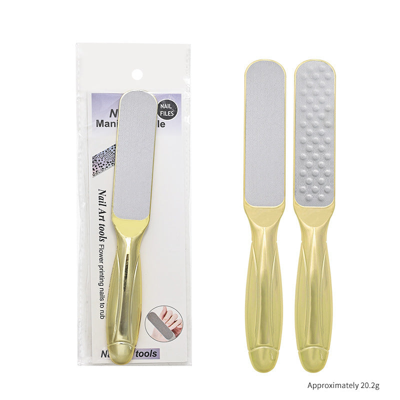 Ensemble d'outils de manucure, de polissage et de frottement des ongles en acier inoxydable