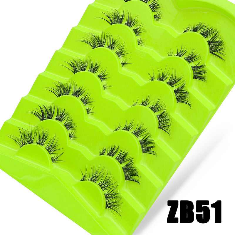 Large Capacity Pairs Of Green Fox Series False Lashes