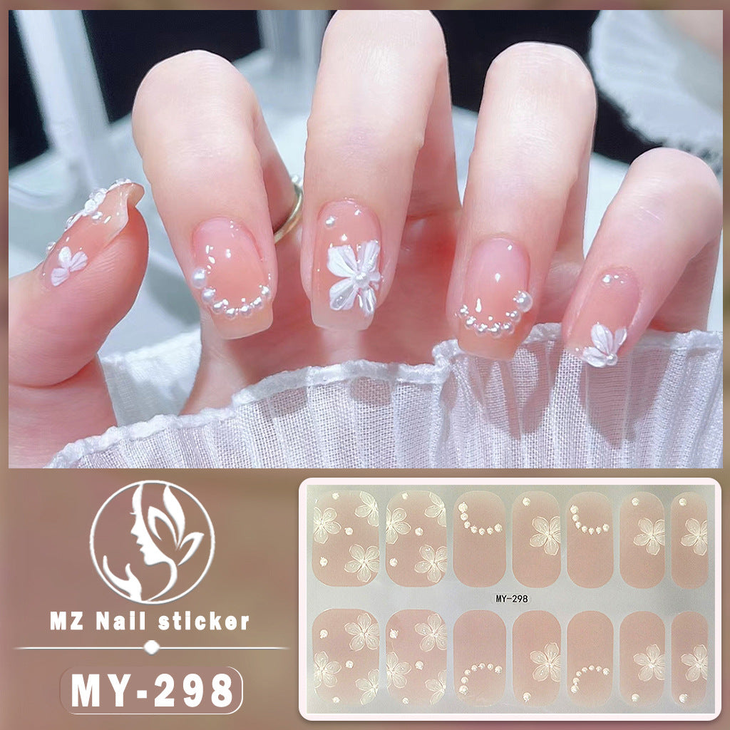 Autocollants pour ongles en gel à motif papillon tridimensionnel