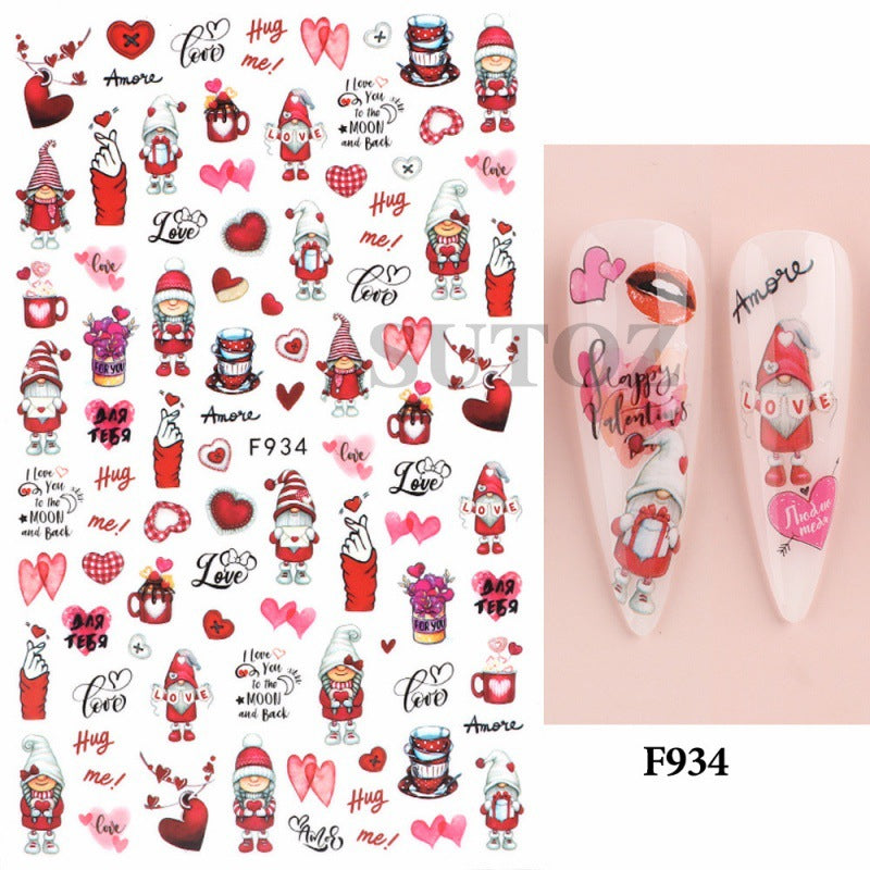 Day Cartoon Comic Series Than Heart Nail Stickers