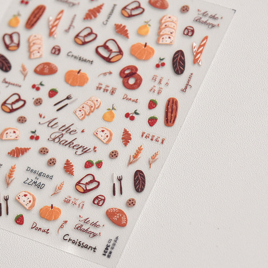 Durable Unique Thin Tough Cute Autumn Nail Stickers