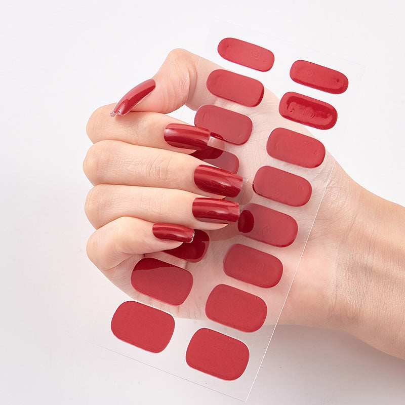 Full Solid Color Small Simple Film Nail Stickers