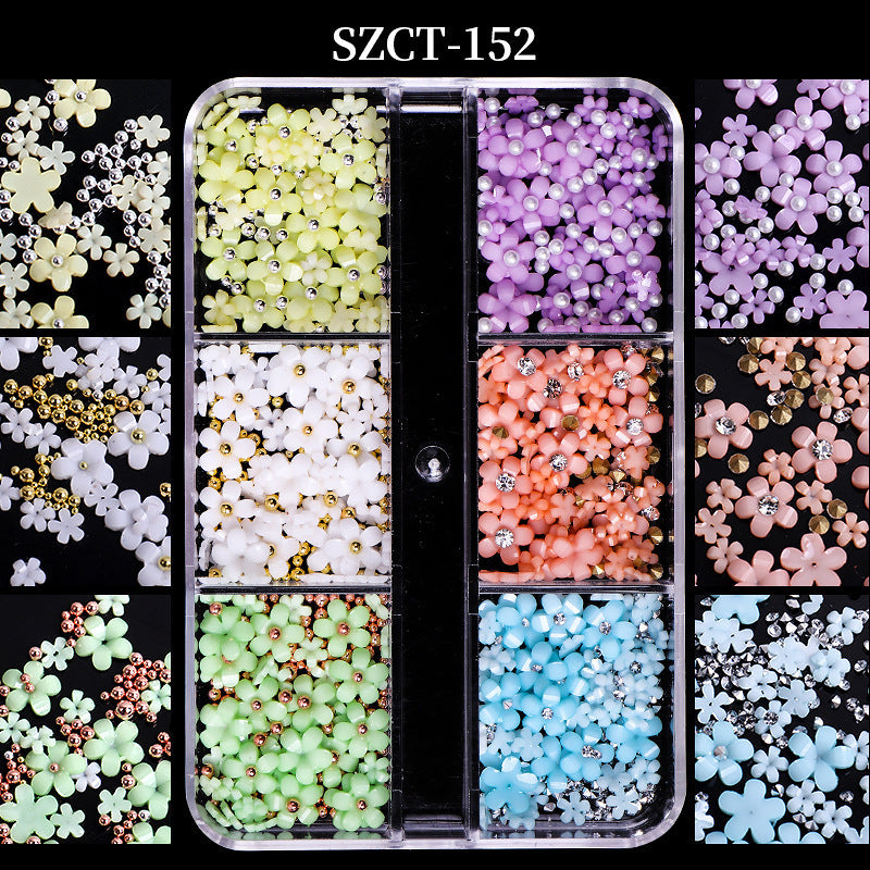 Ornament Cute Three-dimensional Small Flower Mixed Resin Nail Care Nail Art