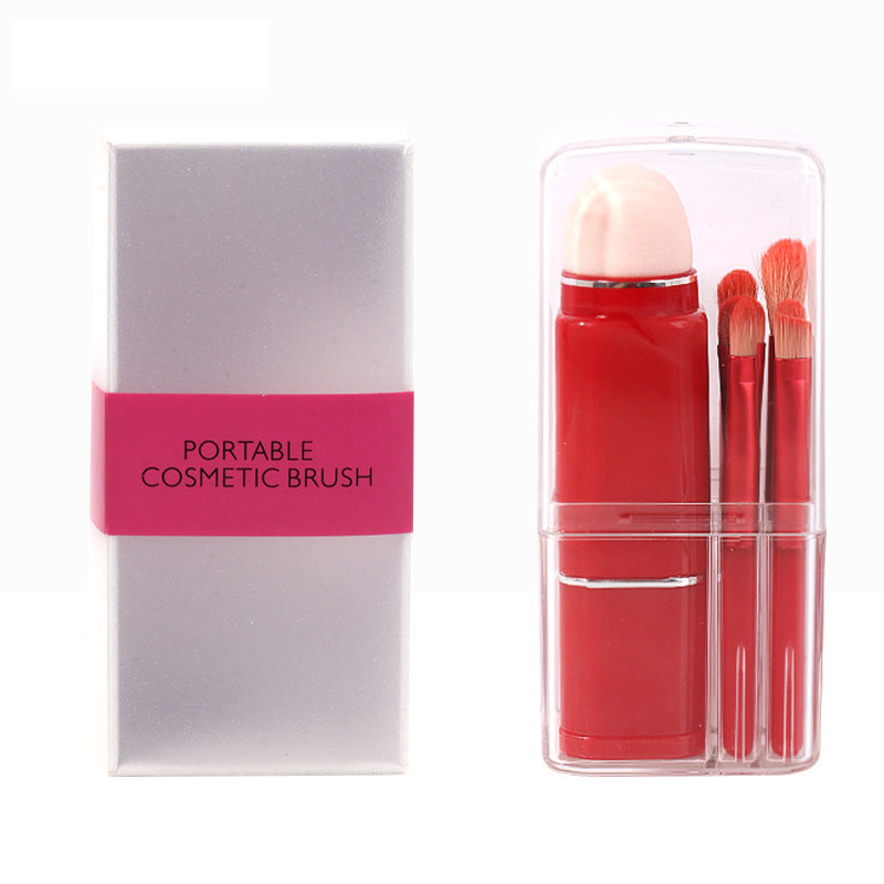 Cosmetic Brush Suit In Multifunctional Portable Transparent Box Travel Makeup Brushes Accessories