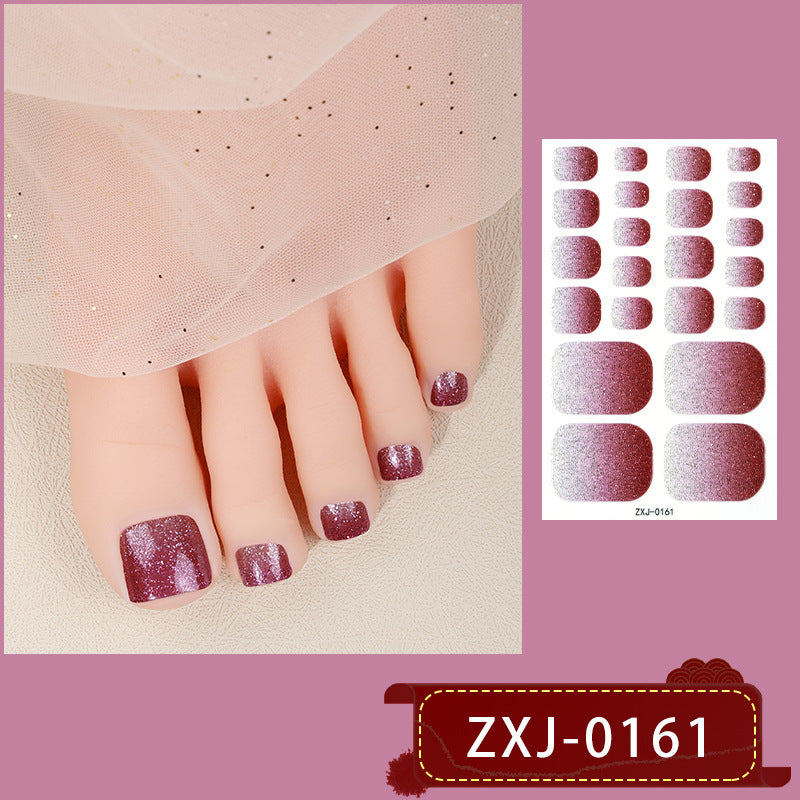 Onion Flash Toe Gradient Cat Foot Nail Stickers