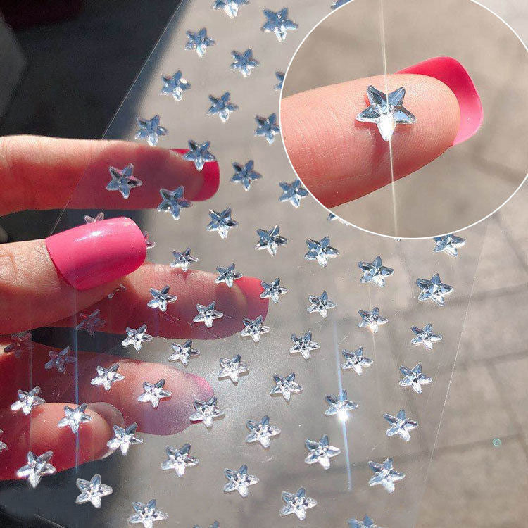 Children's Diamond Performance Drop-shaped Tears Self-adhesive Rhinestone Pearl Crystals Nail Care Nail Art