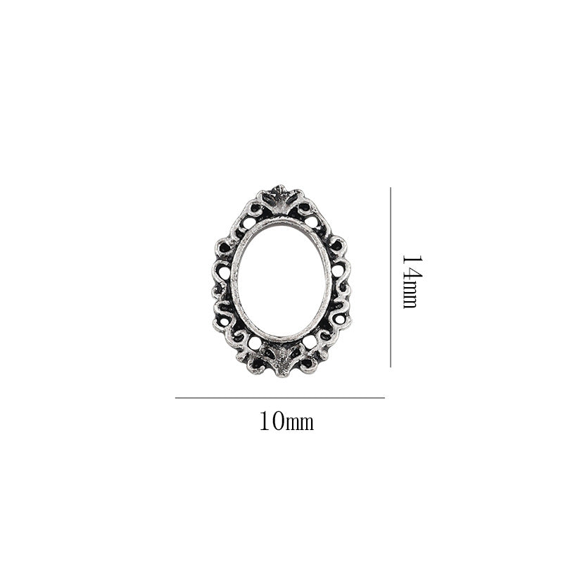 Alloy Retro Frame Style Exquisite Distressed Nail Care Nail Art