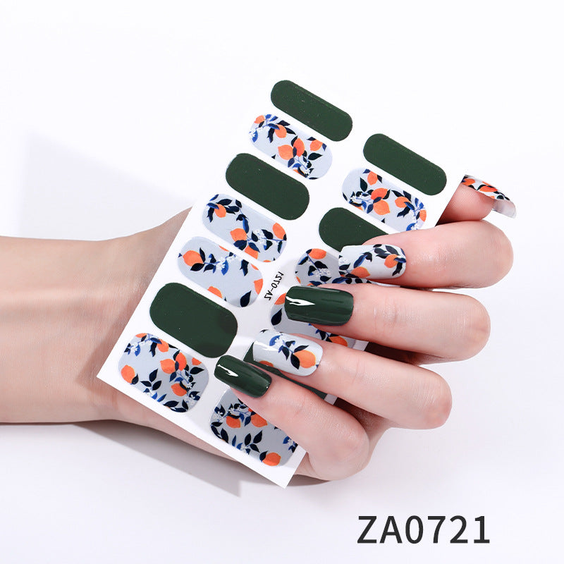 Flower Imitation Diamond Waterproof Love Paper Nail Stickers