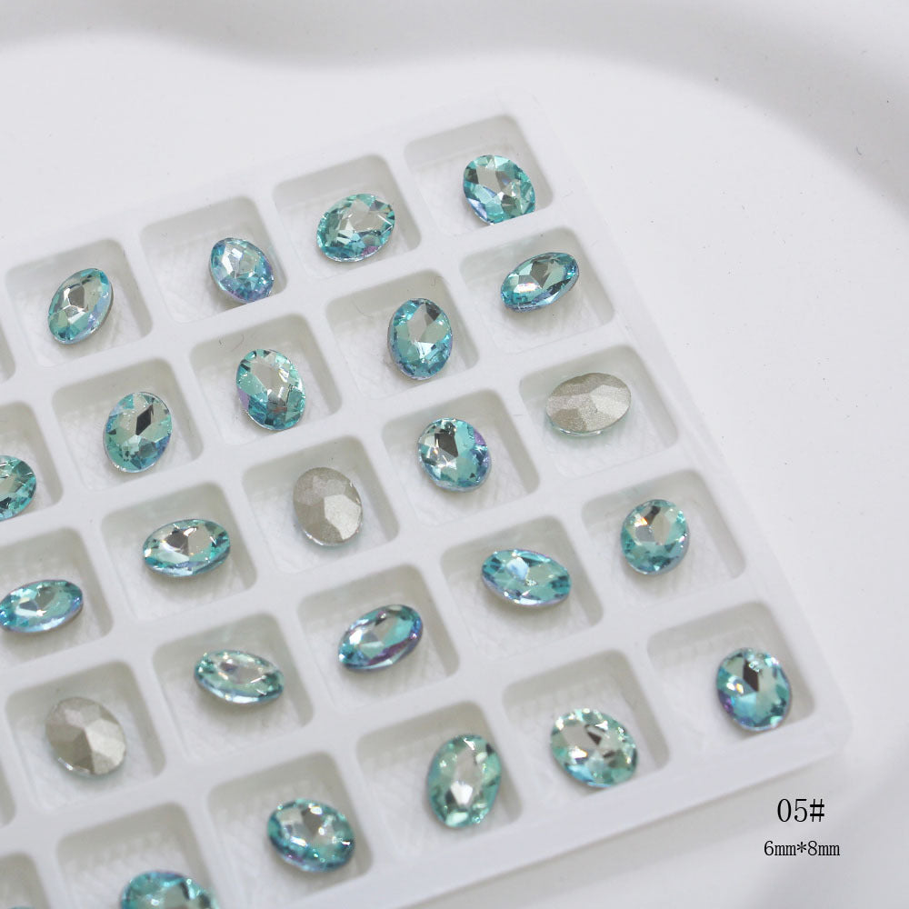 Flash Electroplating Lake Butterfly Fat Square Nail Care Nail Art