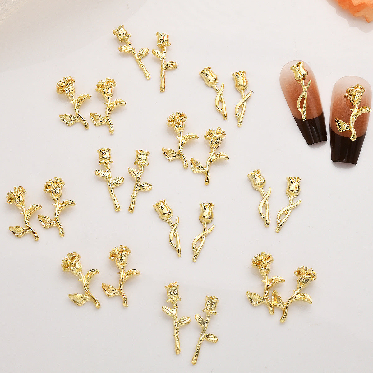 Fingernail Decoration Light Luxury Three-dimensional Flower Nail Care Nail Art