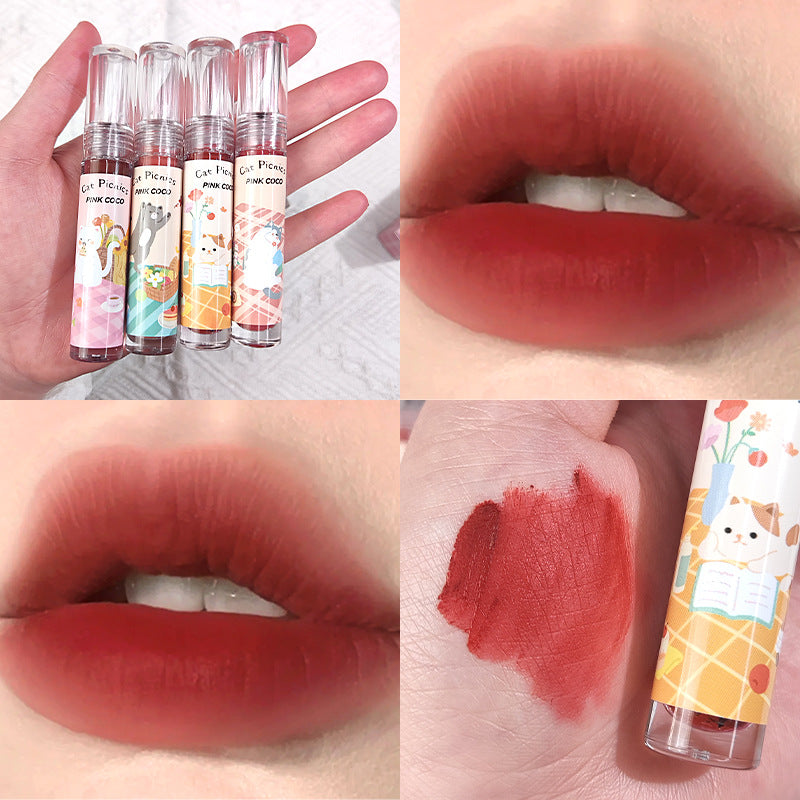 Gloss à lèvres Matte Glaze à faible saturation, lait abricot