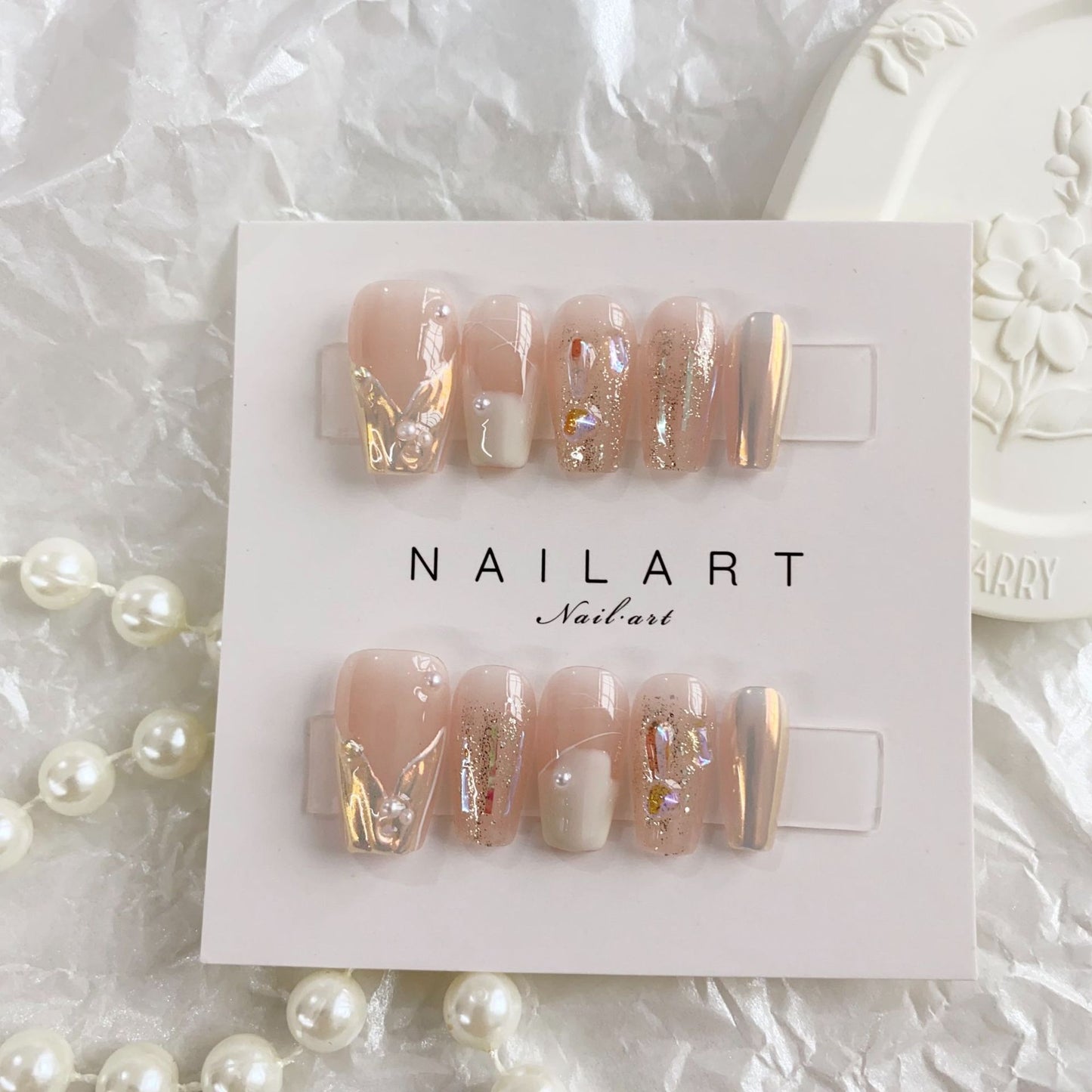 Faux patch pour nail art Aurora Diamond avec des larmes de sirène