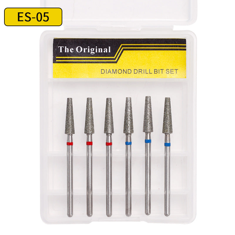 Ensemble d'outils pour ongles avec tête de meulage diamantée pour manucure russe