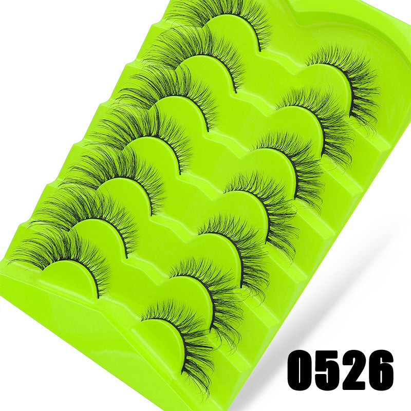 Large Capacity Pairs Of Green Fox Series False Lashes