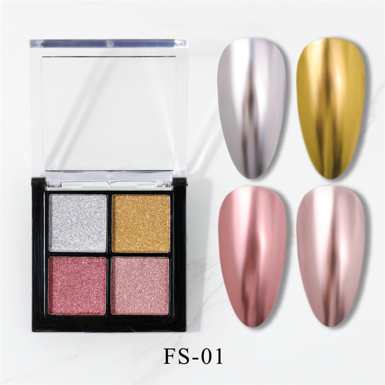 Solid Magic Mirror Effect Powder Four-color Nail Care Nail Art