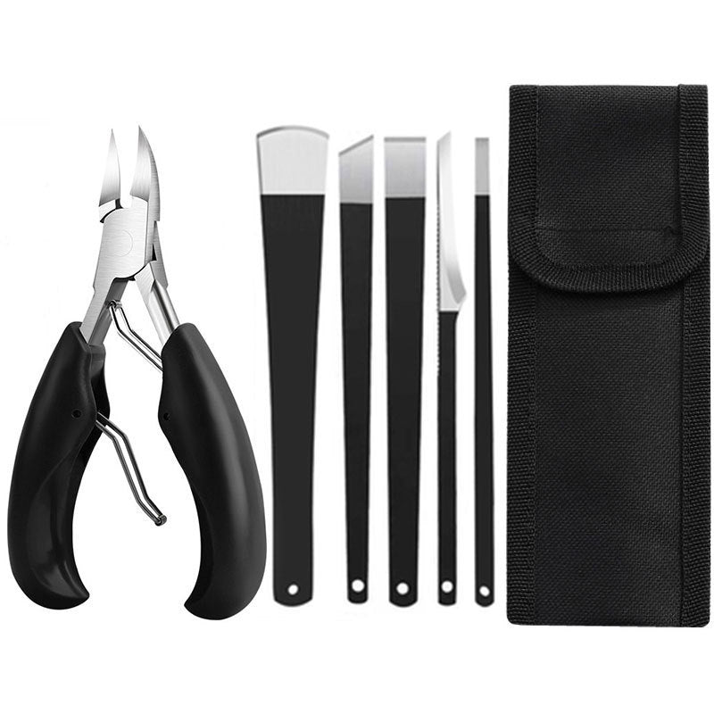 Pedicure Knife Suit Exfoliating Foot Scraping Three Groove Bent Nail Tool Set