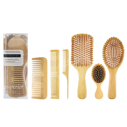 Brosses et peignes à cheveux à dents larges et à queue pointue pour massage et coiffure avec coussin d'air pour la protection de l'environnement