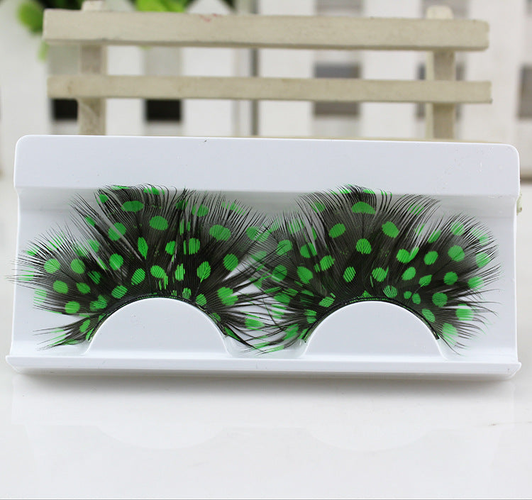 Creative Eyelashes Blue Feather Color Performance False Lashes