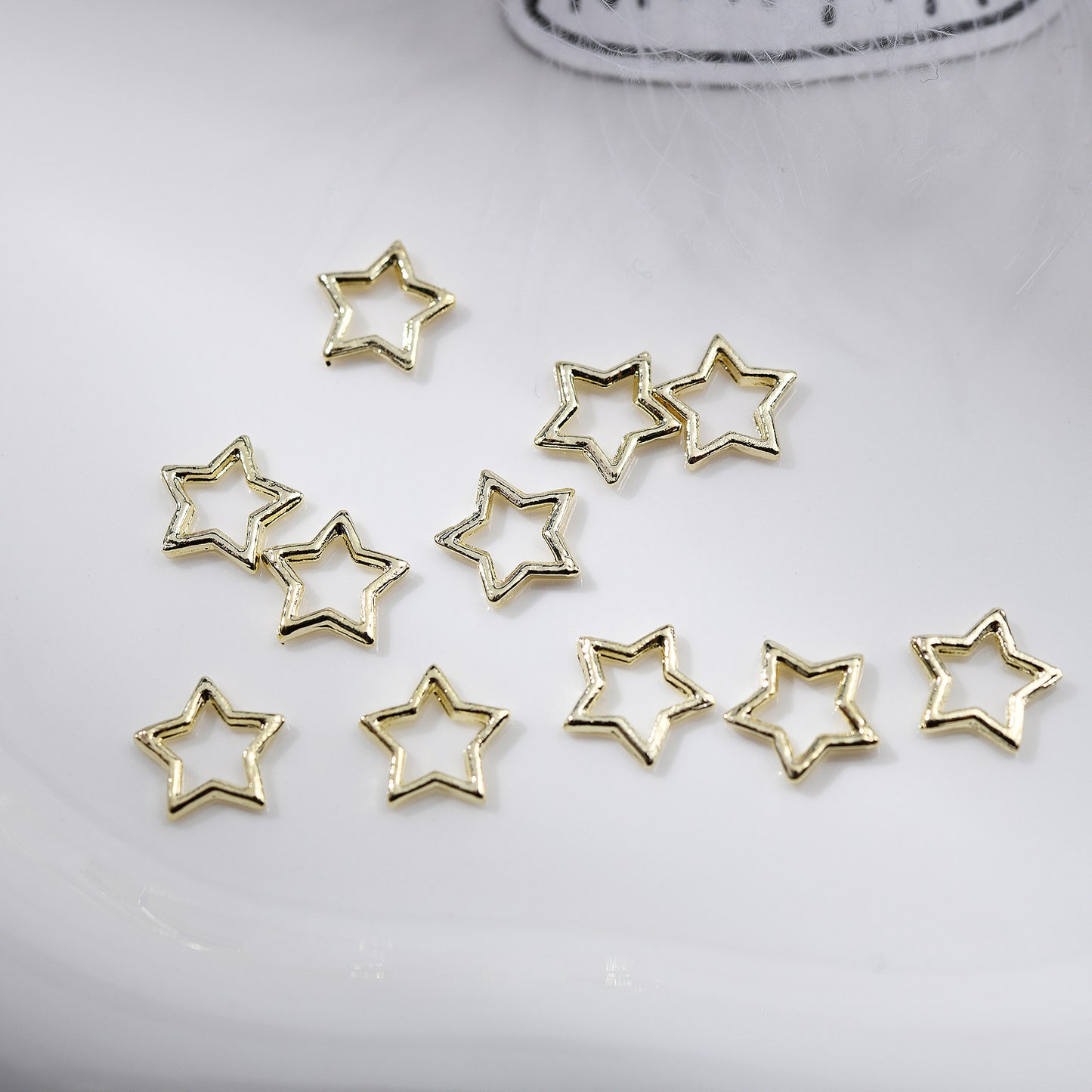 Mini Black Three-dimensional Alloy Five-pointed Star Nail Care Nail Art