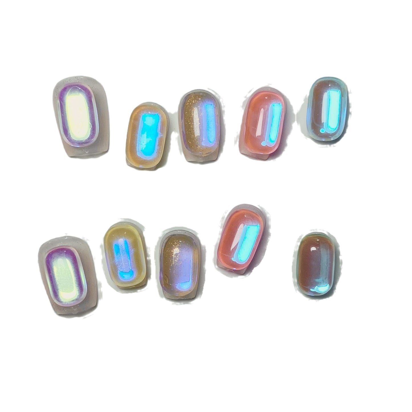 Nail Art coloré Aurora avec couleur Diamond