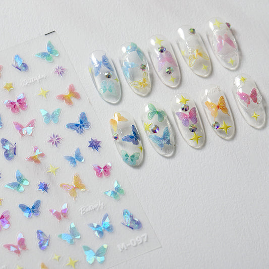 Iron Craft Thin Transparent Adhesive Tough Nail Stickers