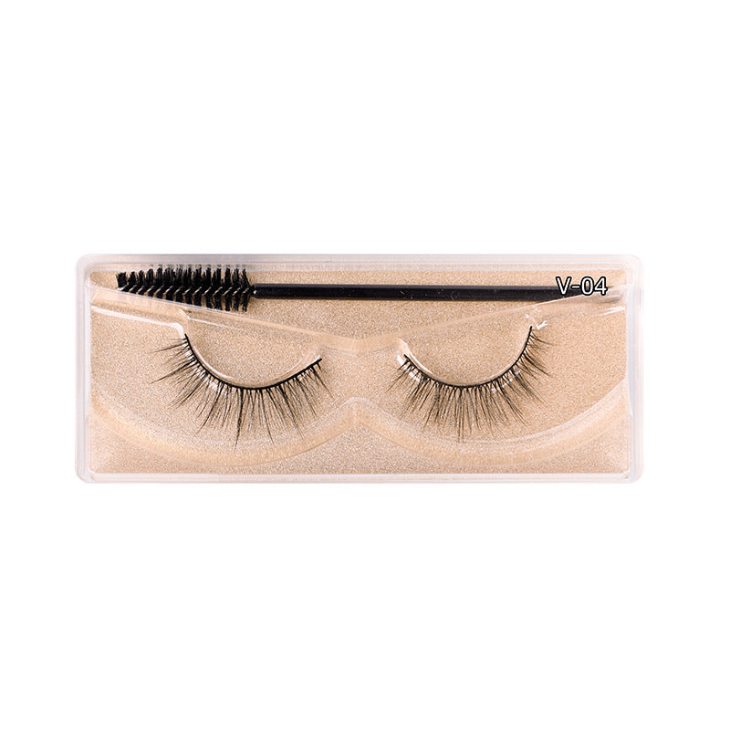 Thick Eyelashes Pair Cotton Stem Natural False Lashes