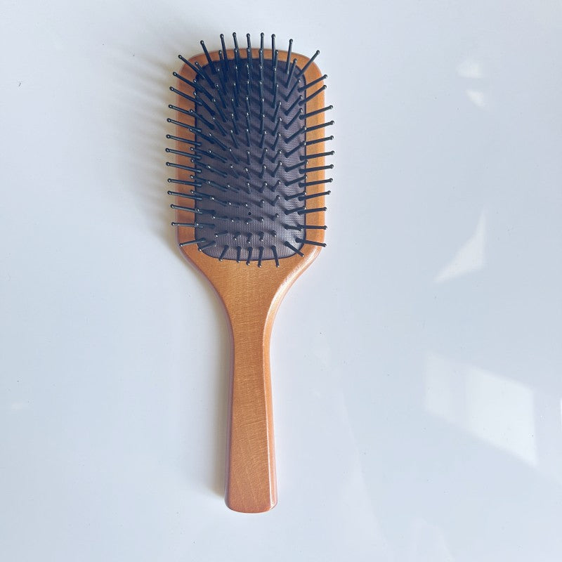 Brosses et peignes électrostatiques pour perte de cheveux en bois avec coussin de massage