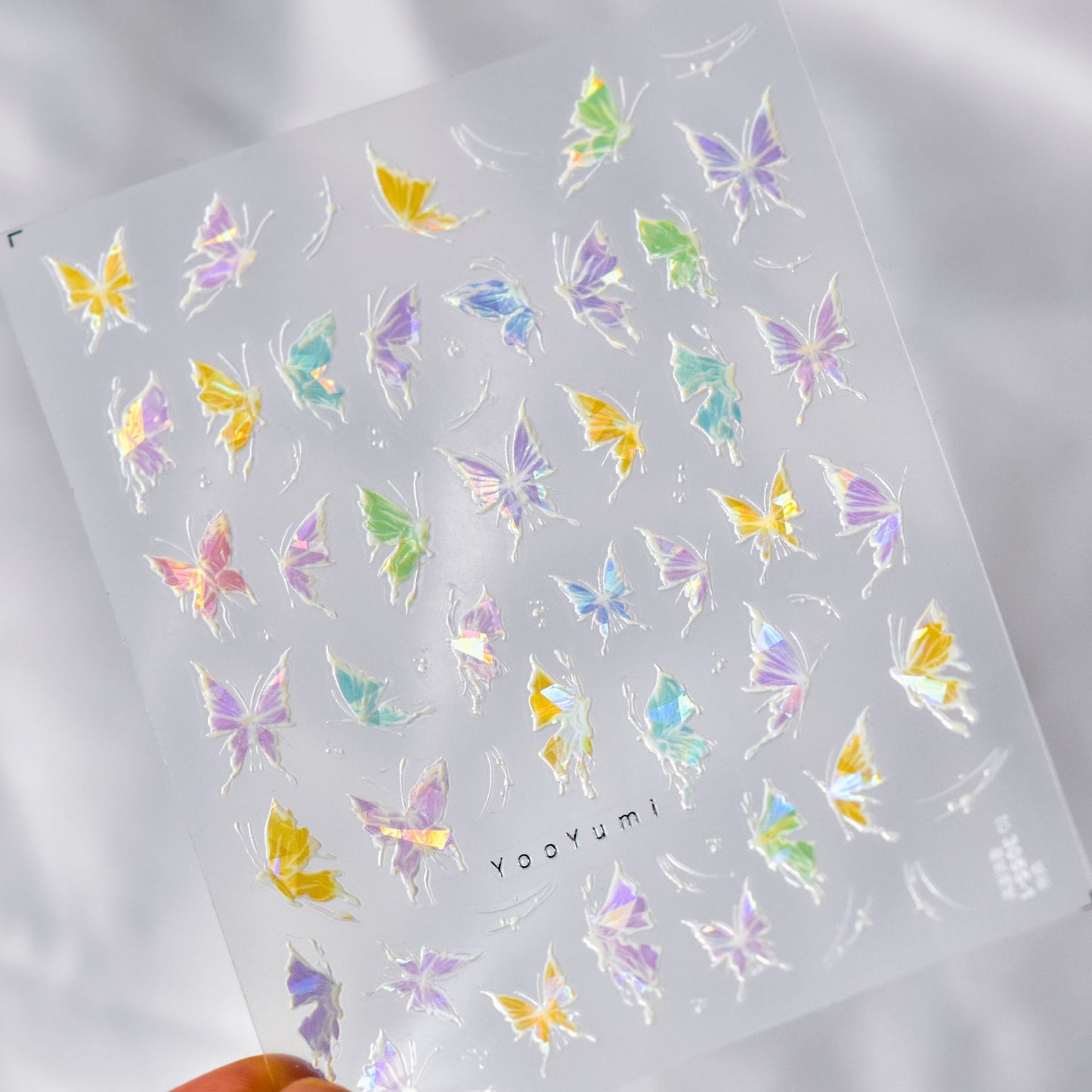 Shell Light Cooperative Adhesive Paper Butterfly Nail Stickers