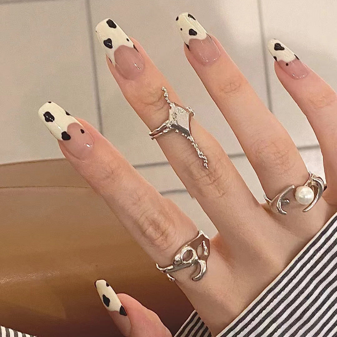 Cute Cows Pattern Hand Painted Artistic Nail Stickers