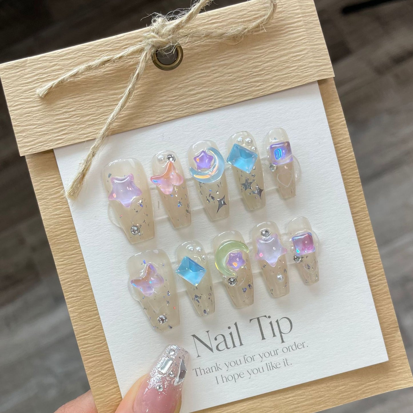 Handmade Wear Collection Fake Nails Removable Nail Stickers