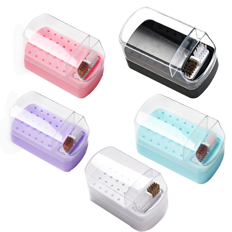 Grinding Head Storage Box Cleaning Dust Nail Tool Set