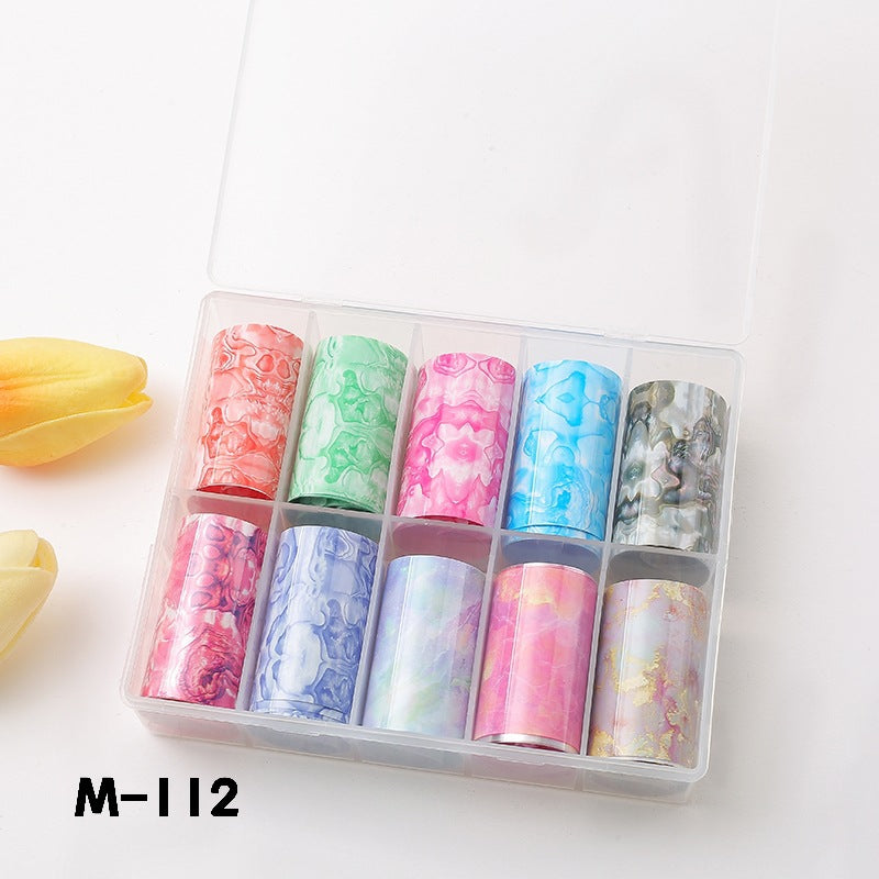 Suit Flower Marble Blooming Snake Pattern Nail Stickers