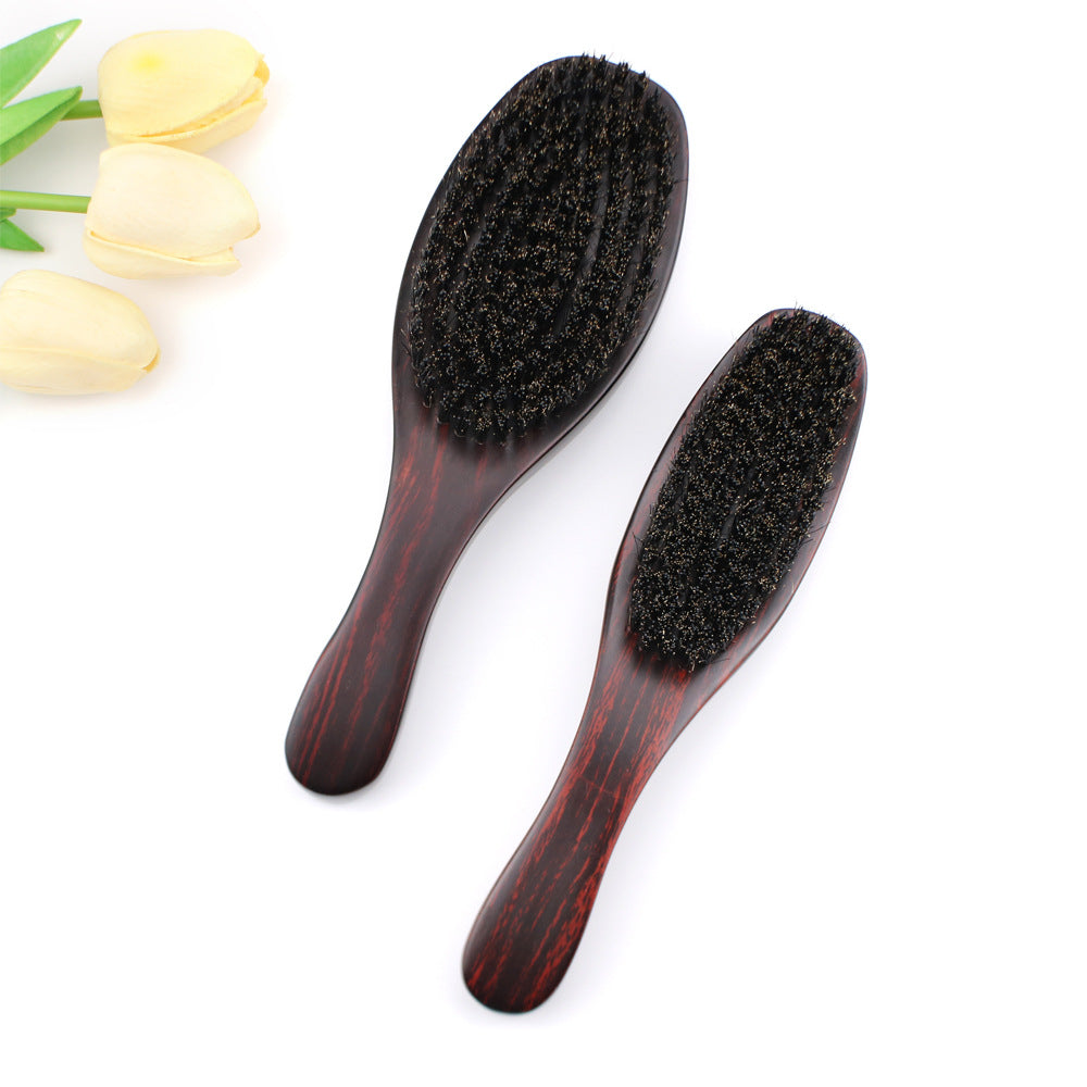 Men's Beard Brush Large Curved Bristle Mixed Nylon Oil Makeup Accessories