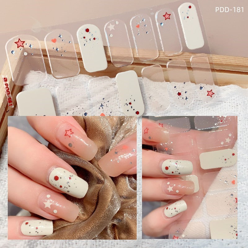 Love Waterproof Durable Applique Finished Patch Nail Art