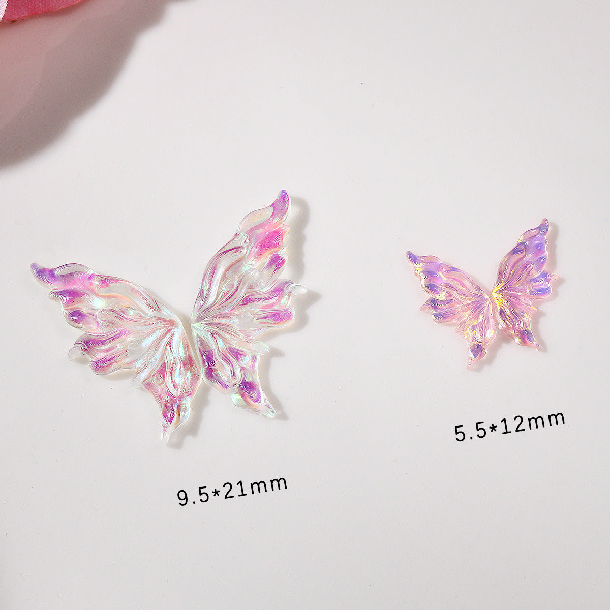 Glittering Half Wing Butterfly Ornament Phone Nail Care Nail Art