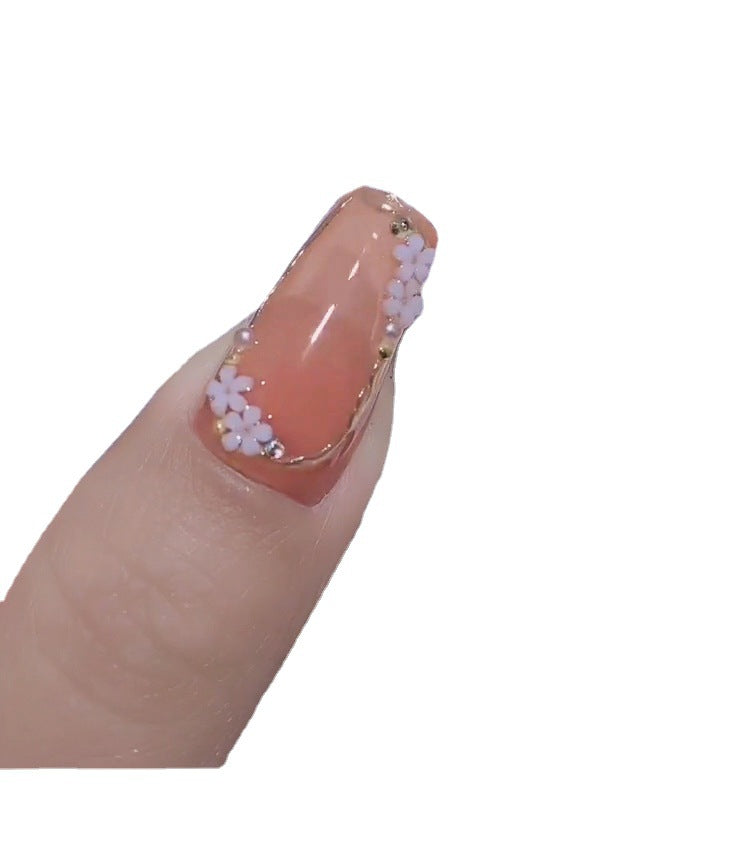 Mini White Small Flower Embellishment Cute Three-dimensional Nail Care Nail Art