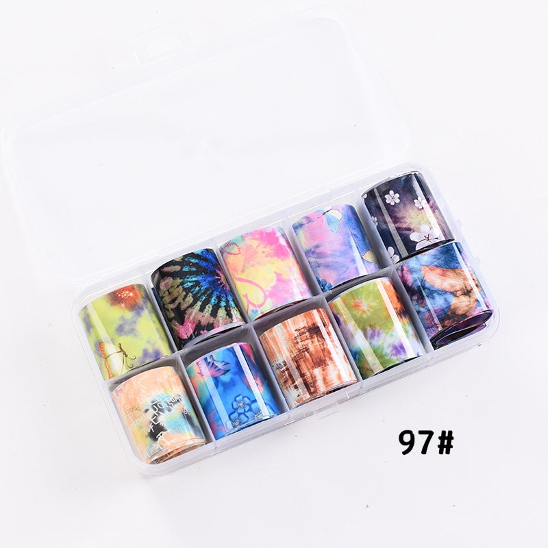 Suit Plaid Snake Leopard Flower Fluorescent Nail Stickers