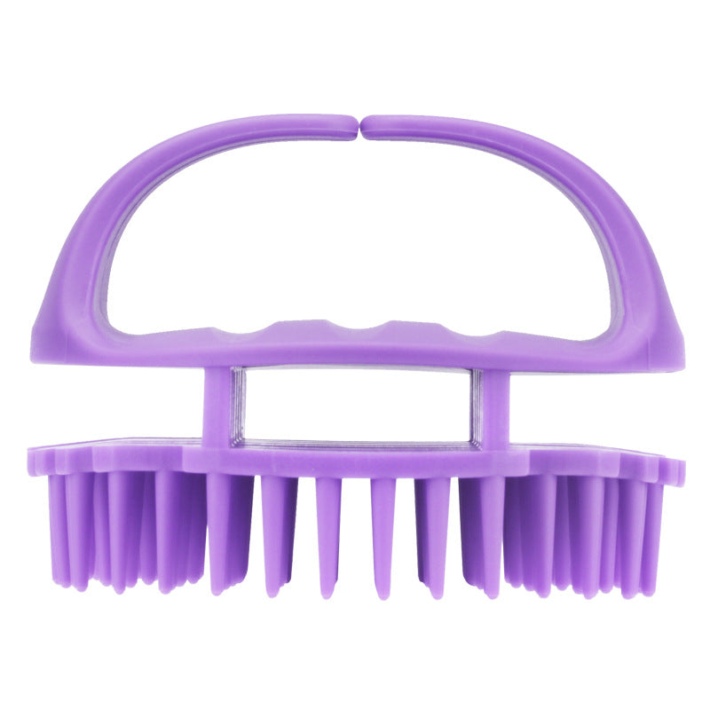 Brosse de massage sèche pour cuir chevelu Nettoyage des brosses et peignes à cheveux creux