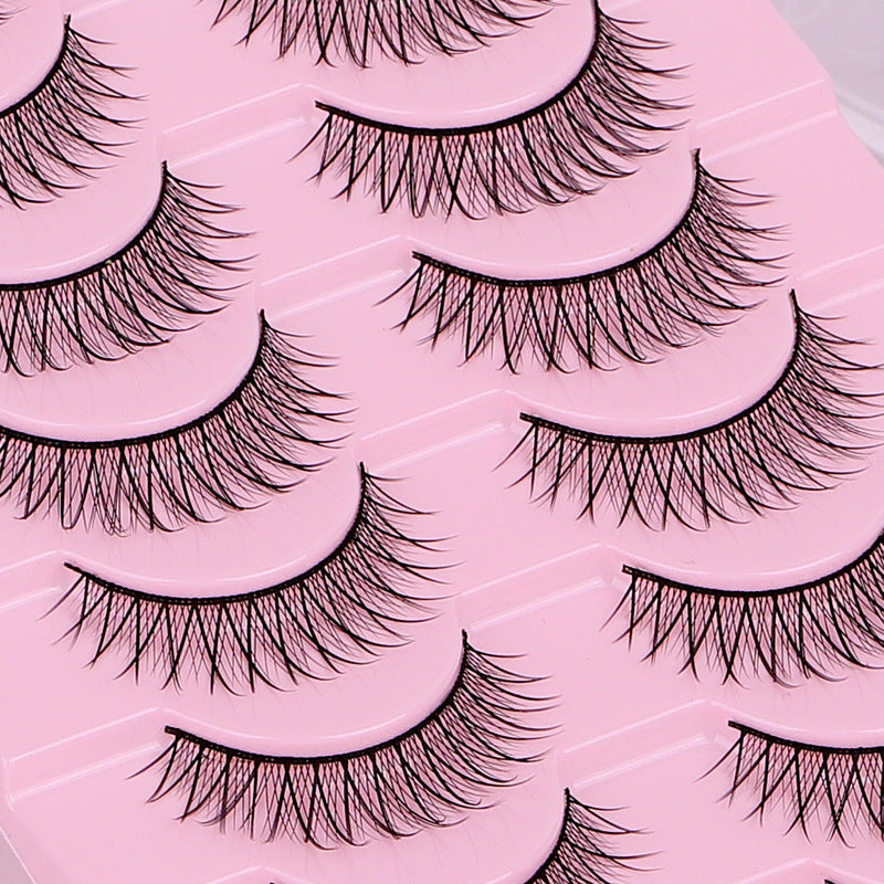 Acrylic Pair With Hard Stem Natural Eyelashes Thick False Lashes