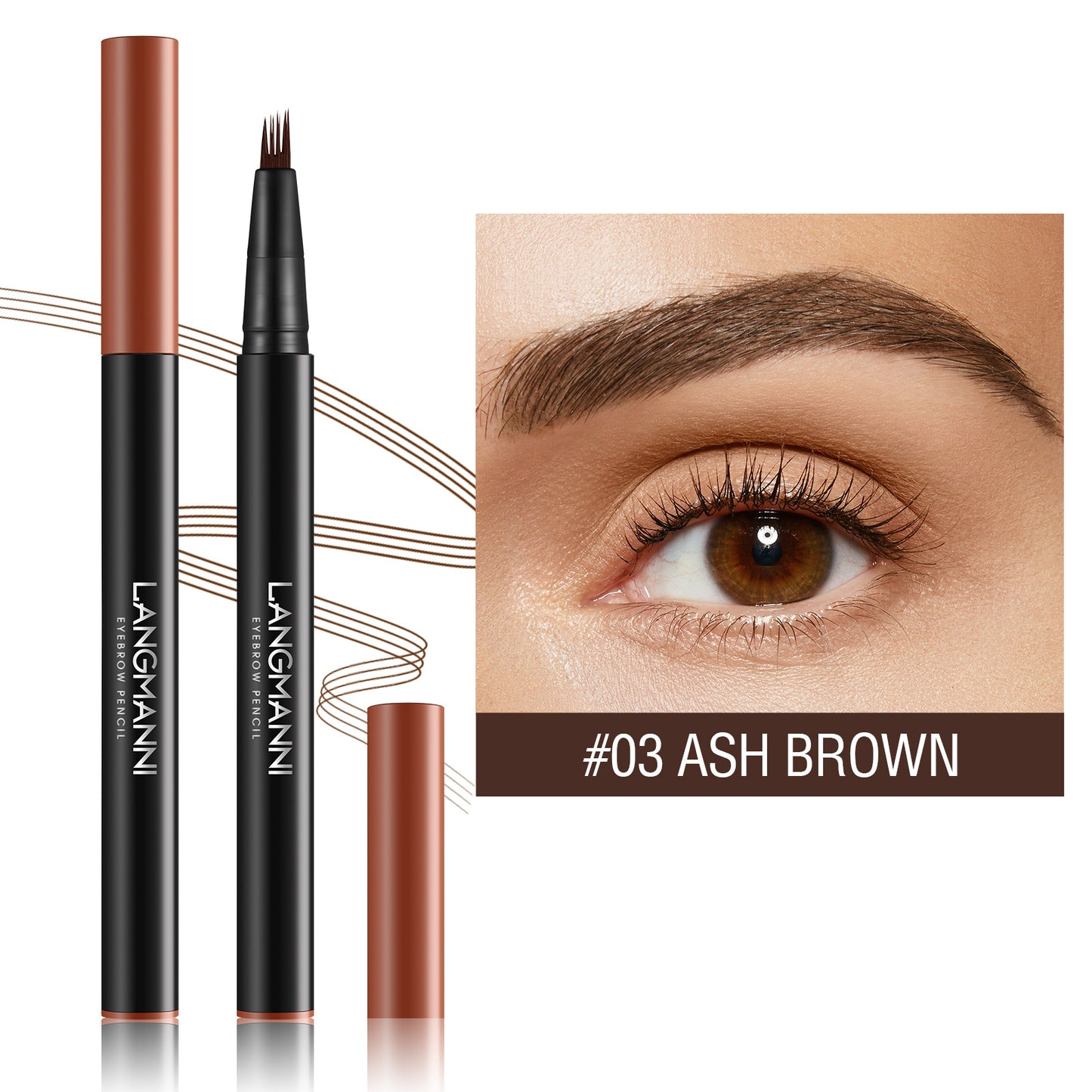 Three-color Eyebrow Pencil Three-dimensional Natural Not Eye Makeup Accessories