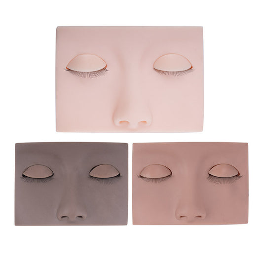 Tête de mannequin pour la pratique des cils, accessoires de maquillage en silicone détachables