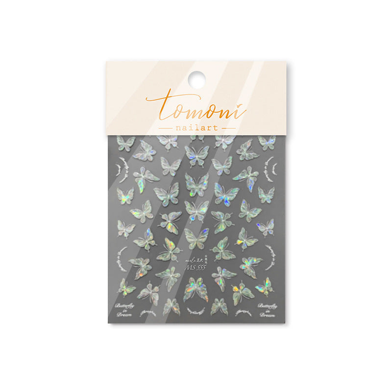 Shell Light Loose Cooperation Retro Butterfly Nail Stickers