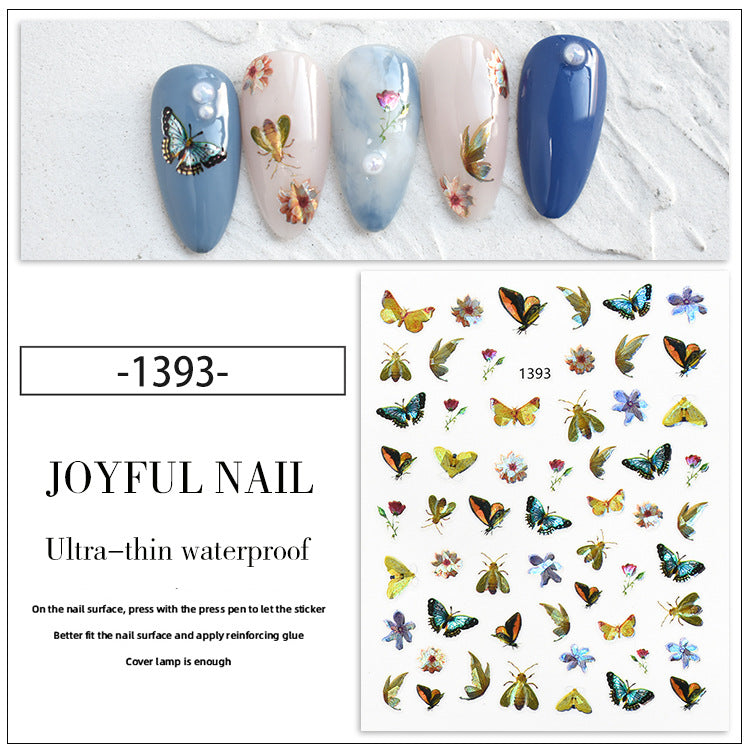 Marine Series Animal Jellyfish Dolphin Shell Nail Stickers