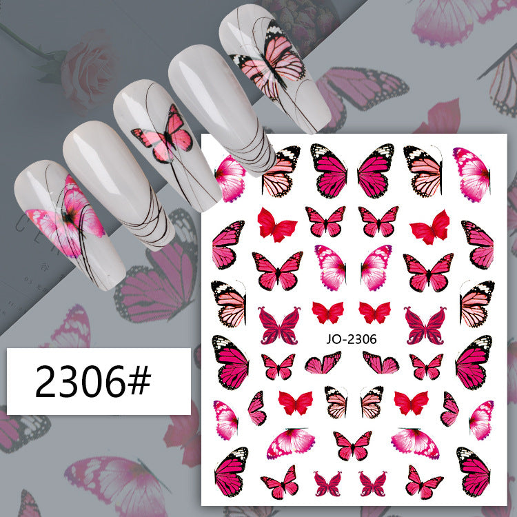 Butterfly Beauty Decals Colorful Small Decorative Nail Stickers